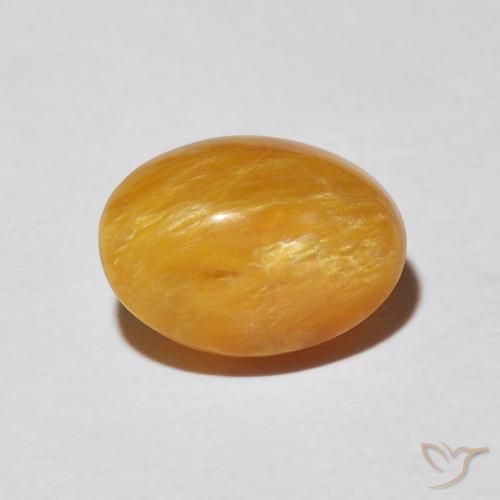2.93ct Natural Dorado naranja oscuro Ópalo ojo de gato, Ovalada, Opaco