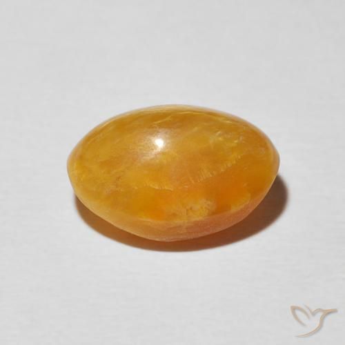 Ópalo ojo de gato Dorado naranja oscuro natural de 2.93 ct, Ovalada, Opaco