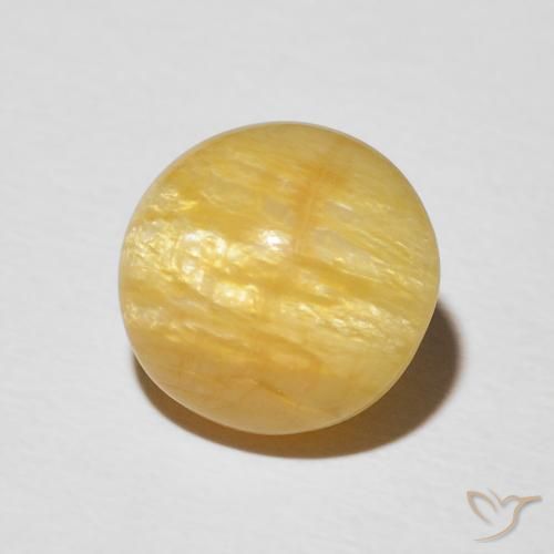 Ópalo ojo de gato Dorado medio natural de 4.42 ct, Ovalada, Opaco