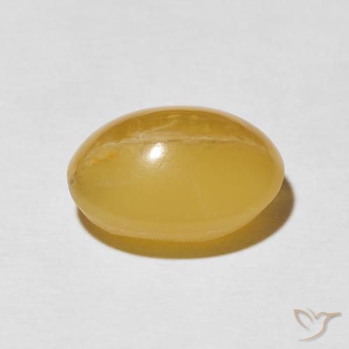 Ópalo ojo de gato Naranja dorado natural de 5.81 ct, Ovalada, Opaco