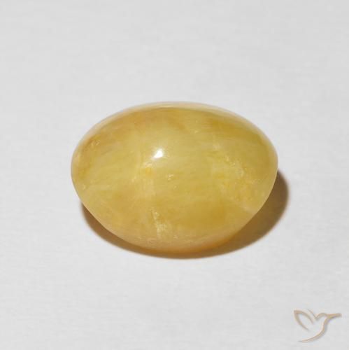 Ópalo ojo de gato Dorado medio natural de 5.55 ct, Ovalada, Opaco