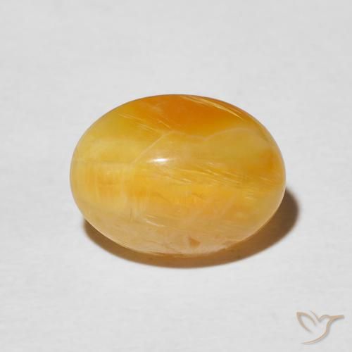 2.97ct Natural Dorado naranja Ópalo ojo de gato, Ovalada, Opaco