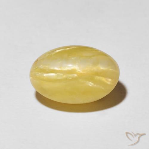 5.44ct Natural Amarillo toscana Ópalo ojo de gato, Ovalada, Opaco