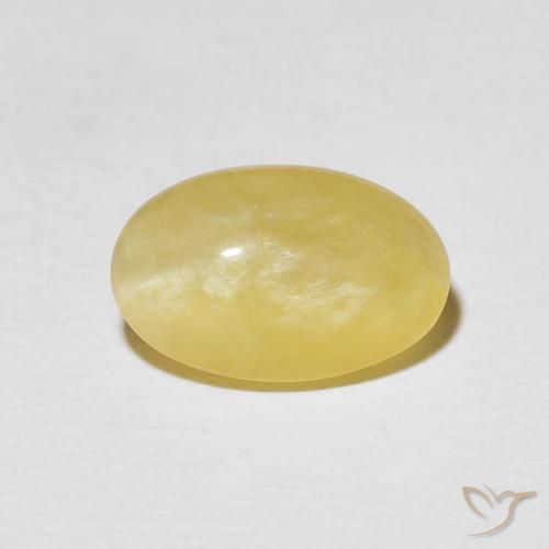 2.70ct Natural Amarillo pálido Ópalo ojo de gato, Ovalada, Opaco