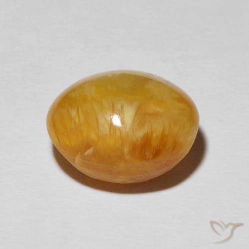 Ópalo ojo de gato Marrón-oro natural de 7.94 ct, Ovalada, Opaco