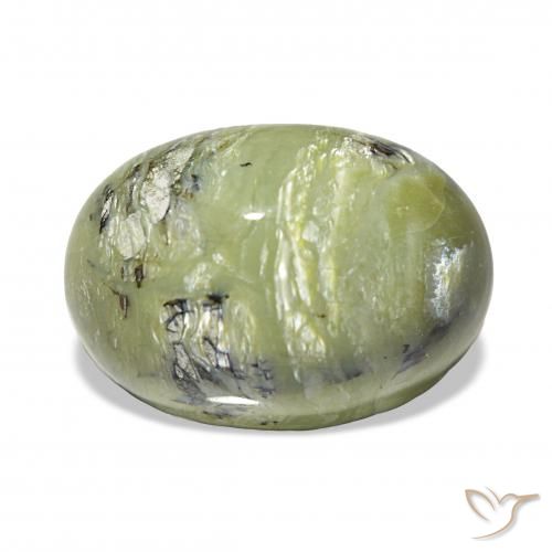6.67ct Verde medio Ópalo ojo de gato, Ovalada, Opaco