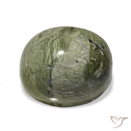 4.64ct Verde amarillento Ópalo ojo de gato, Ovalada, Opaco
