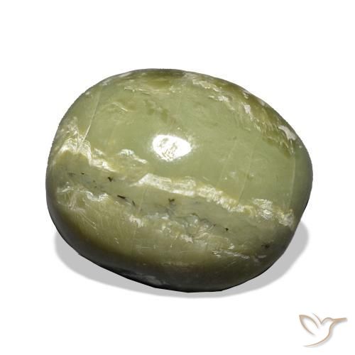 Ópalo ojo de gato Verde amarillento natural de 9.69 ct, Forma Cojín, Opaco