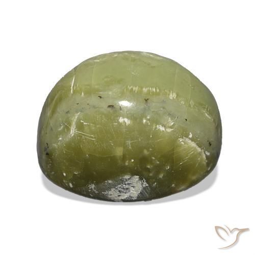 Ópalo ojo de gato Verde amarillento natural de 9.69 ct, Forma Cojín, Opaco