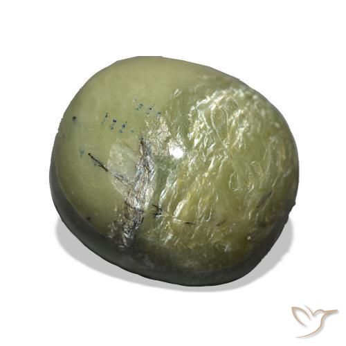 Ópalo ojo de gato Verde terroso natural de 6.79 ct, Forma Cojín, Opaco