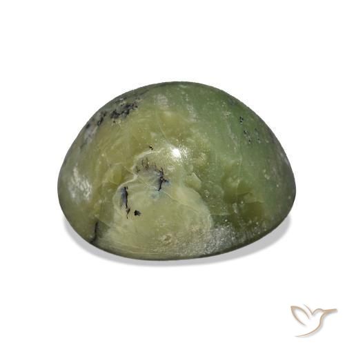Ópalo ojo de gato Verde terroso natural de 3.41 ct, Ovalada, Opaco