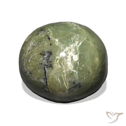 4.99ct Verde terroso Ópalo ojo de gato, Ovalada, Opaco