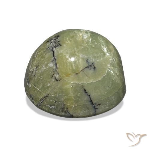 Ópalo ojo de gato Verde terroso natural de 4.99 ct, Ovalada, Opaco