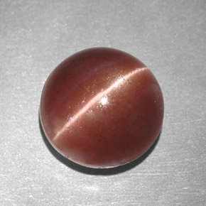 Cat's eye scapolite marrón natural de 2,78 ct, corte redondo, opaco