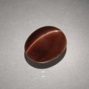 Cat's eye scapolite marrón natural de 2,56 ct, corte óvalo, opaco