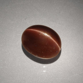 Cat's eye scapolite marrón natural de 2,56 ct, corte óvalo, opaco