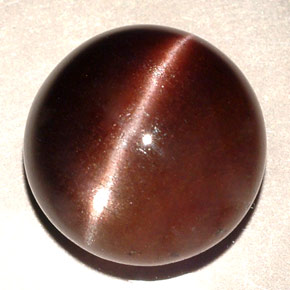 Cat's eye scapolite marrón natural de 11,06 ct, corte redondo, translúcido