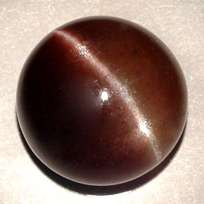 Cat's eye scapolite marrón natural de 11,06 ct, corte redondo, translúcido