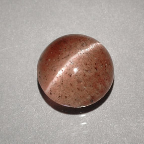 Cat's eye scapolite marrón natural de 1,96 ct, transparente, transparente / translúcido