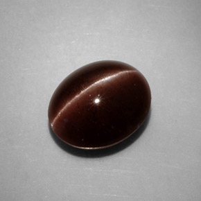 Cat's eye scapolite marrón natural de 3,52 ct, corte óvalo, opaco