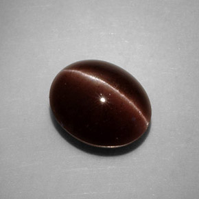 Cat's eye scapolite marrón natural de 3,52 ct, corte óvalo, opaco