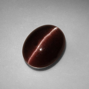 Cat's eye scapolite marrón natural de 3,41 ct, corte óvalo, opaco