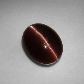 Cat's eye scapolite marrón natural de 3,41 ct, corte óvalo, opaco