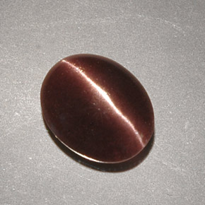 Cat's eye scapolite marrón natural de 2,32 ct, corte óvalo, opaco