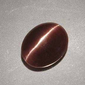 Cat's eye scapolite marrón natural de 2,32 ct, corte óvalo, opaco