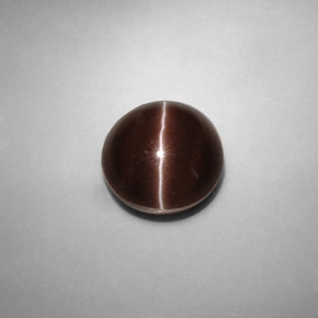 Cat's eye scapolite marrón natural de 5,82 ct, corte redondo, translúcido