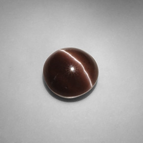 Cat's eye scapolite marrón natural de 5,82 ct, corte redondo, translúcido