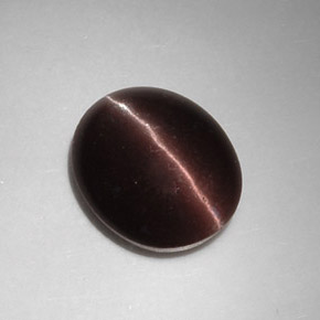 Cat's eye scapolite marrón natural de 5,88 ct, corte óvalo, translúcido