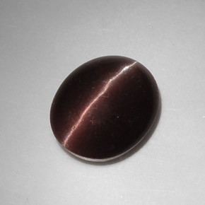 Cat's eye scapolite marrón natural de 5,88 ct, corte óvalo, translúcido
