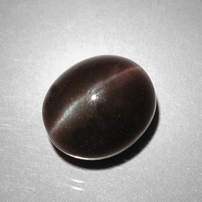 Cat's eye scapolite marrón natural de 5,85 ct, corte óvalo, translúcido