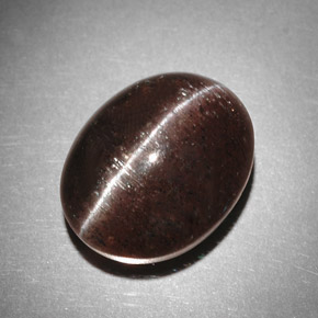 Cat's eye scapolite marrón natural de 9,31 ct, corte óvalo, translúcido
