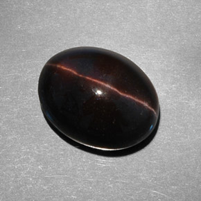 Cat's eye scapolite marrón natural de 9,21 ct, corte óvalo, translúcido