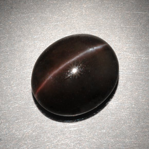 Cat's eye scapolite marrón natural de 6,82 ct, corte óvalo, translúcido