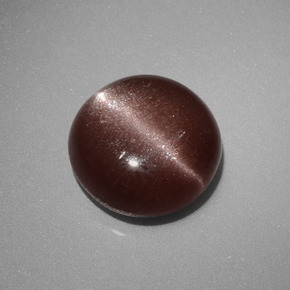 Cat's eye scapolite marrón natural de 2,40 ct, corte redondo, opaco