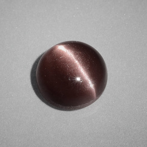 Cat's eye scapolite marrón natural de 1,58 ct, corte redondo, opaco