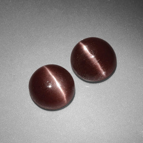 Gemas de Escapolita Ojo de Gato Marrón natural de  ct, Corte Redondo, Opaco