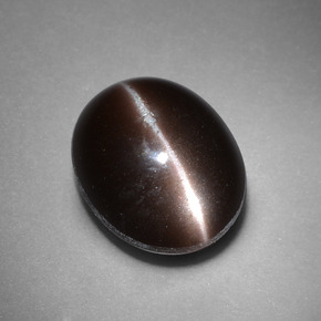 Cat's eye scapolite marrón natural de 4,41 ct, corte óvalo, opaco