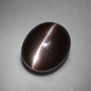 Cat's eye scapolite marrón natural de 4,41 ct, corte óvalo, opaco