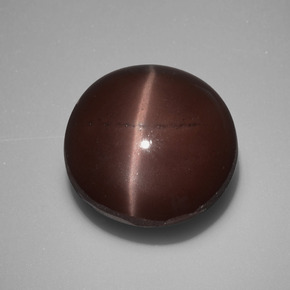 Cat's eye scapolite marrón natural de 10,97 ct, corte redondo, opaco
