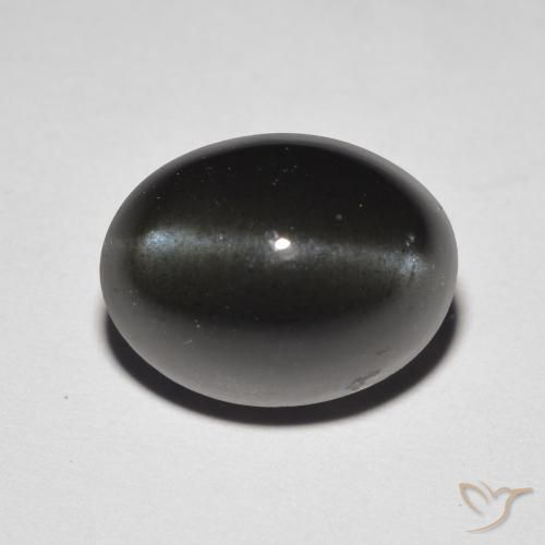 5.85ct Natural Marrón chocolate oscuro Escapolita Ojo de Gato, Ovalada, Translúcido