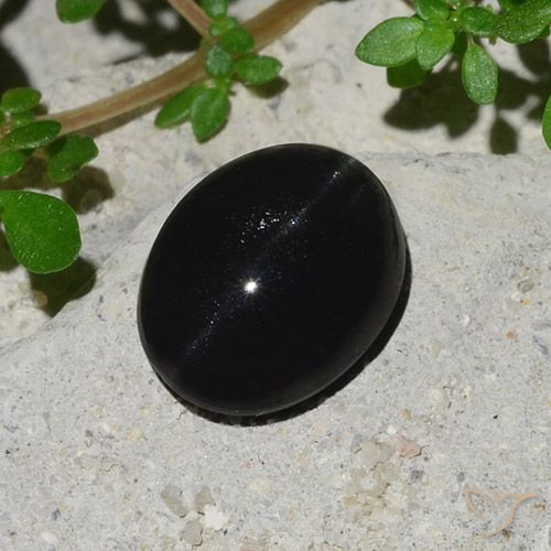 4.10ct Natural Negro Escapolita Ojo de Gato, Ovalada, Opaco