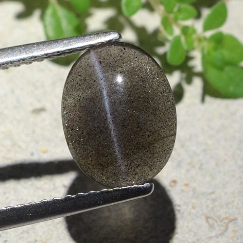 2.34ct Natural Negro Escapolita Ojo de Gato, Ovalada, Translúcido