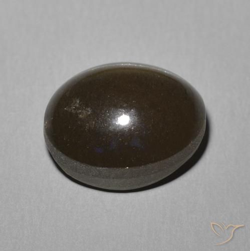 Escapolita Ojo de Gato Marrón medio natural de 5.81 ct, Ovalada, Translúcido