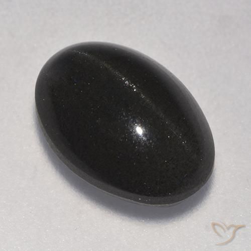 3.75ct Natural Negro Escapolita Ojo de Gato, Ovalada, Translúcido