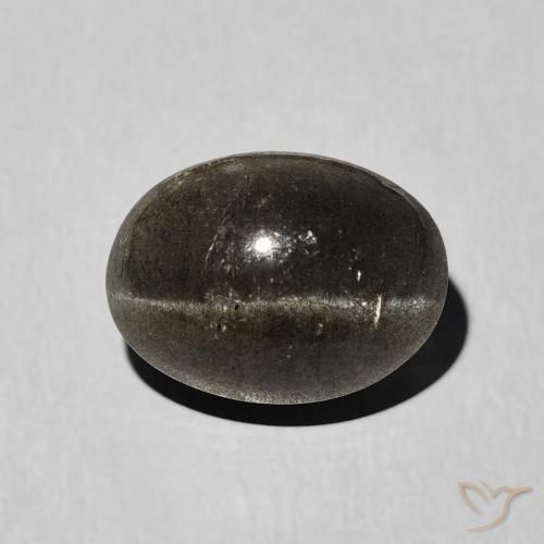 3.41ct Natural Negro Escapolita Ojo de Gato, Ovalada, Translúcido