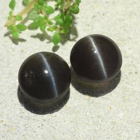 Gemas de cat's eye scapolite marrón natural de 4,77 ct, corte redondo, translúcido